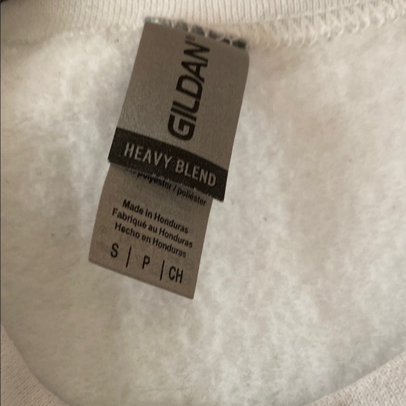 XOXO White Crewneck Sweater with Pink Logo - Picture 2 of 3